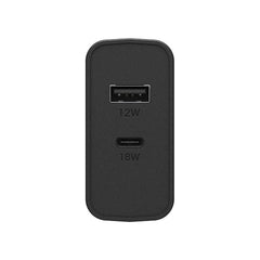7881020 Dual Fast Charge PD Wall Charger USB-C 30W Black