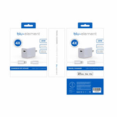 BEWCA20W4LW Wall Charger USB-C 20W PD USB-C to Lightning Cable 4ft White
