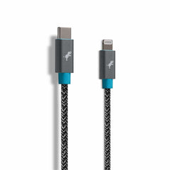 Nimble PowerKnit USB-C to Lightning 10ft 60W Power Delivery Fast Charge Cable Space Gray (Made from Certified Recyced Plastic and Aluminium)