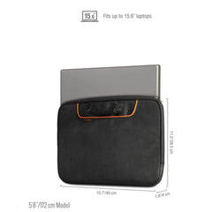EKF808S15B ContemPRO Laptop Sleeve w/Memory Foam up to 15.6-Inch Black