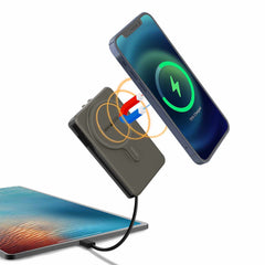 MH50KCA Maglock Hub All-In-One Wireless Power Bank 5000 mAh Black