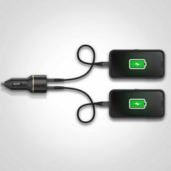 7881014 Dual USB Premium Fast Charge Car Charger PD 30W + PD 20W White