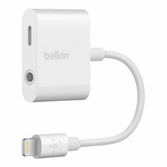 F8J212btWHT 3.5mm and Lightning Headphone Adapter White