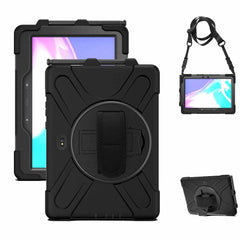 Bulk Packaging Heavy Duty Case w/Kickstand Hand & Shoulder Strap Black for Samsung Galaxy Tab Active Pro 10.1