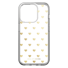 Ideal of Sweden Clear MagSafe Mid Case Golden Hearts for iPhone 16e/15/14/13