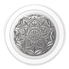 807539 PopGrip for MagSafe Round with Adapter Ring Enamel Silver Mandala