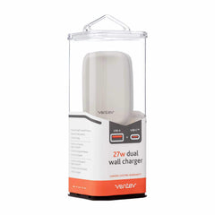 WC27HD252207 Wall Charger USB-C and USB-A Ports 27W White