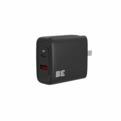 Blu Element Wall Charger Dual USB-C 45W and USB-A Power Delivery Black