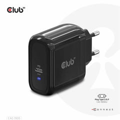 Club3D Travel Charger PPS 65W GAN Single Port USB-C and Power Delivery 3.0 Support Black