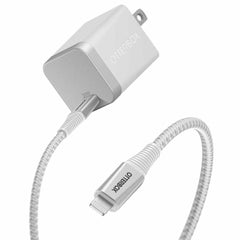 OtterBox Premium Pro Wall Charger 30W USB-C GaN with USB-C to Lightning Cable 6ft Lunar Light (White)