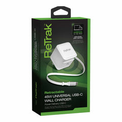 Helix/Retrak Wall Charger 45W with USB-C Cable White
