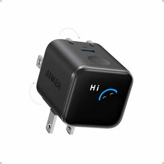Anker 45W Wall Charger USB-C with Smart Display and Foldable Prongs Black