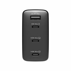 OtterBox Premium Wall Charger 140W 4-Port 3xUSB-C/USB-A Black