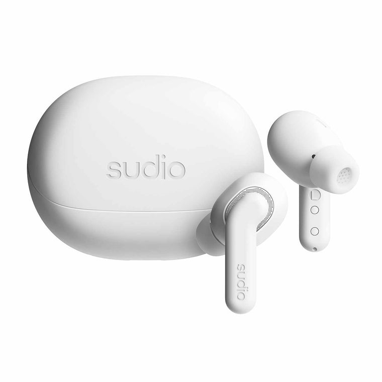 Sudio E4 Pro True Wireless ANC Headphones White