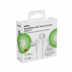 Belkin SoundForm ANC Wired Earbuds (USB-C) White