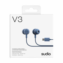 Sudio V3 Wired Earbuds Blue