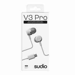 Sudio V3 Pro ANC Wired Type-C Headphones White