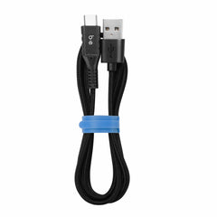 Blu Element Braided Charge/Sync USB-C to USB-A Cable 4ft Black