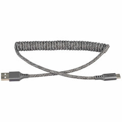Ventev Charge/Sync Helix Coiled USB-C Cable 1ft Grey