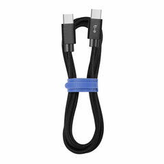 Blu Element Braided Charge/Sync USB-C to USB-C Cable 4ft Black 60W