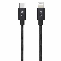 Blu Element Braided Charge/Sync USB-C to Lightning Cable 10ft Black