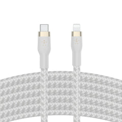 Belkin BoostCharge Pro Flex USB-C Cable with Lightning Connector 6ft White