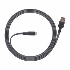 Ventev Charge/Sync Flat USB-C Cable 6ft Gray