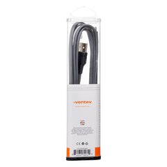 Ventev USB-A to Lightning Coiled Cable 6ft Grey