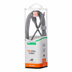 Ventev ChargeSync Alloy USB-C Cable 10ft Steel