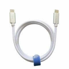 Blu Element Braided Charge/Sync USB-C to USB-C Cable 4ft White