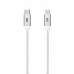 Blu Element Braided Charge/Sync USB-C to USB-C Cable 4ft White 60W