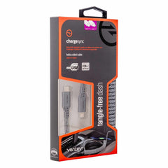 HC3GRY252383 Charge/Sync Coiled USB-C to USB-C Cable 3ft Gray