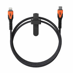 UAG Rugged Kevlar Core USB-C to Lightning Charge/Sync Cable 5ft Black/Orange