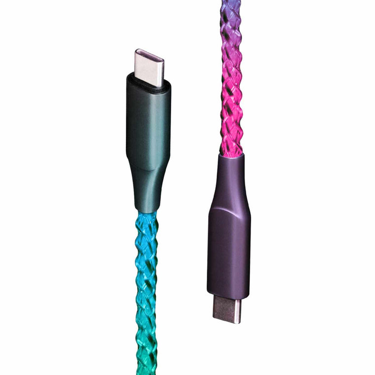 ETHCLED Lucid Charge LED USB-C Cable Multi-Color