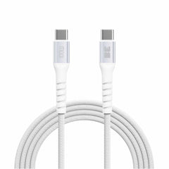 Blu Element SpeedCharge Premium Braided Cable USB-C to USB-C 6ft 100W White