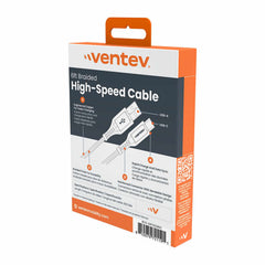 Ventev High Speed USB-A to USB-C Braided Cable 6ft Grey