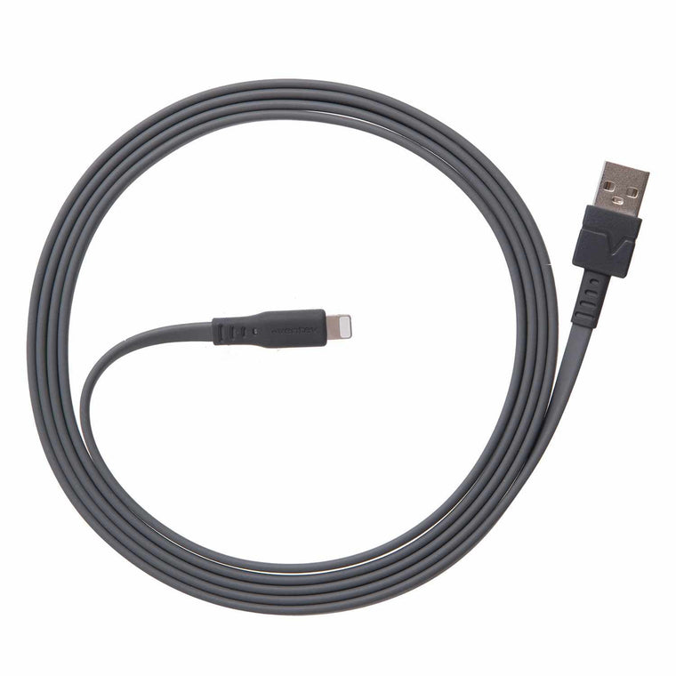 Ventev ChargeSync Flat Lightning Cable 3.3ft Grey