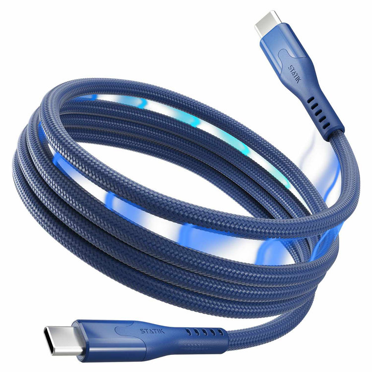 Statik MagStack Pro Charge/Sync Magnetic Cable USB-C to USB-C 4ft Navy