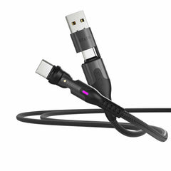 Statik PowerPivot Pro Nylon Braided Charge/Sync Cable USB-C to USB-C 4ft Black