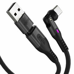 Statik PowerPivot Pro Nylon Braided Charge/Sync Cable USB-C to USB-C 4ft Black
