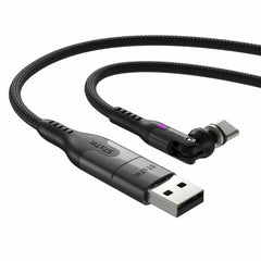 Statik PowerPivot Pro Nylon Braided Charge/Sync Cable USB-C to USB-C 6ft Black