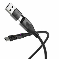 Statik PowerPivot Pro Nylon Braided Charge/Sync Cable USB-C to USB-C 10ft Black