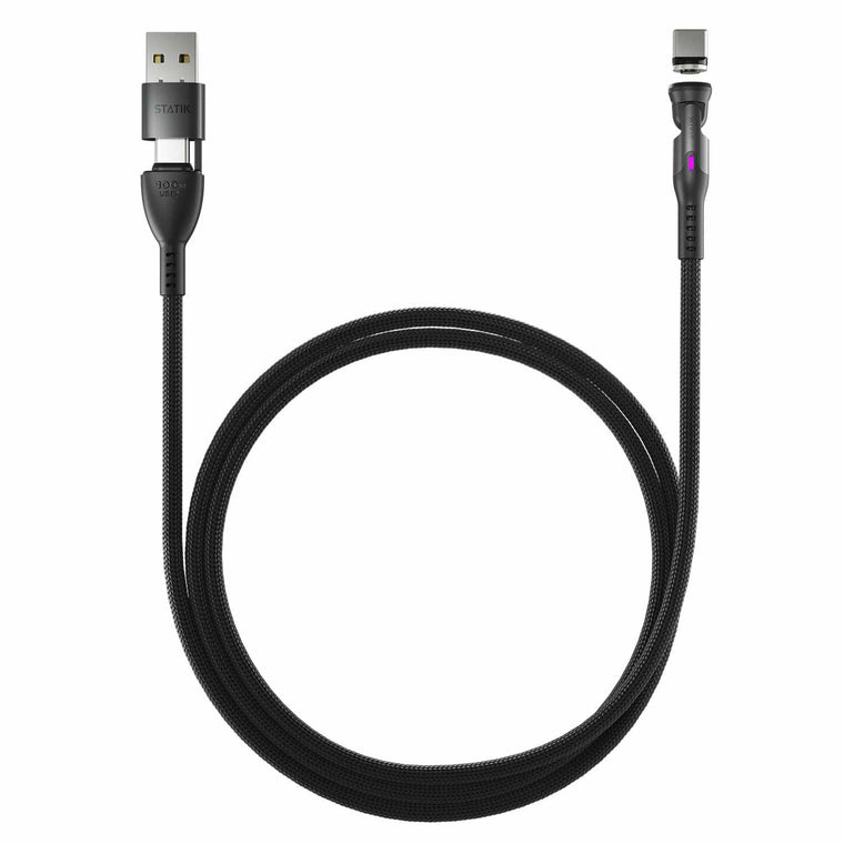 Statik 360 Pro Universal Magnetic Charge/Sync Cable 6 ft Black