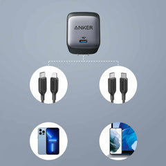 Anker Nano II 65W USB-C Fast Compact Foldable Wall Charger GaN PPS Black