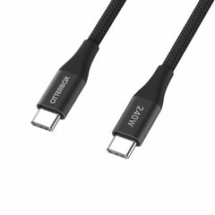 OtterBox Premium Braided 240W USB-C to USB-C 6ft Cable Black