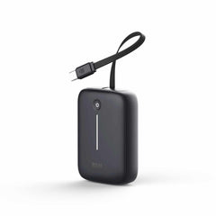 Blu Element PowerFlex 10K mAh 20W PD Power Bank with Built-In USB-C Cable Black