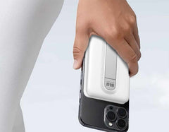 Blu Element Qi2 Wireless Power Bank with Kickstand 5K White