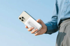 Blu Element Qi2 Wireless Power Bank with Kickstand 5K White