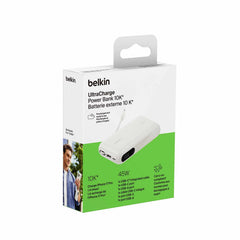 Belkin Ultracharge Power Bank 10.000 mAh 45W with Display and Cable Integrated White