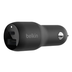 Belkin 37W Dual USB-C/USB-A Power Delivery PPS Car Charger Black